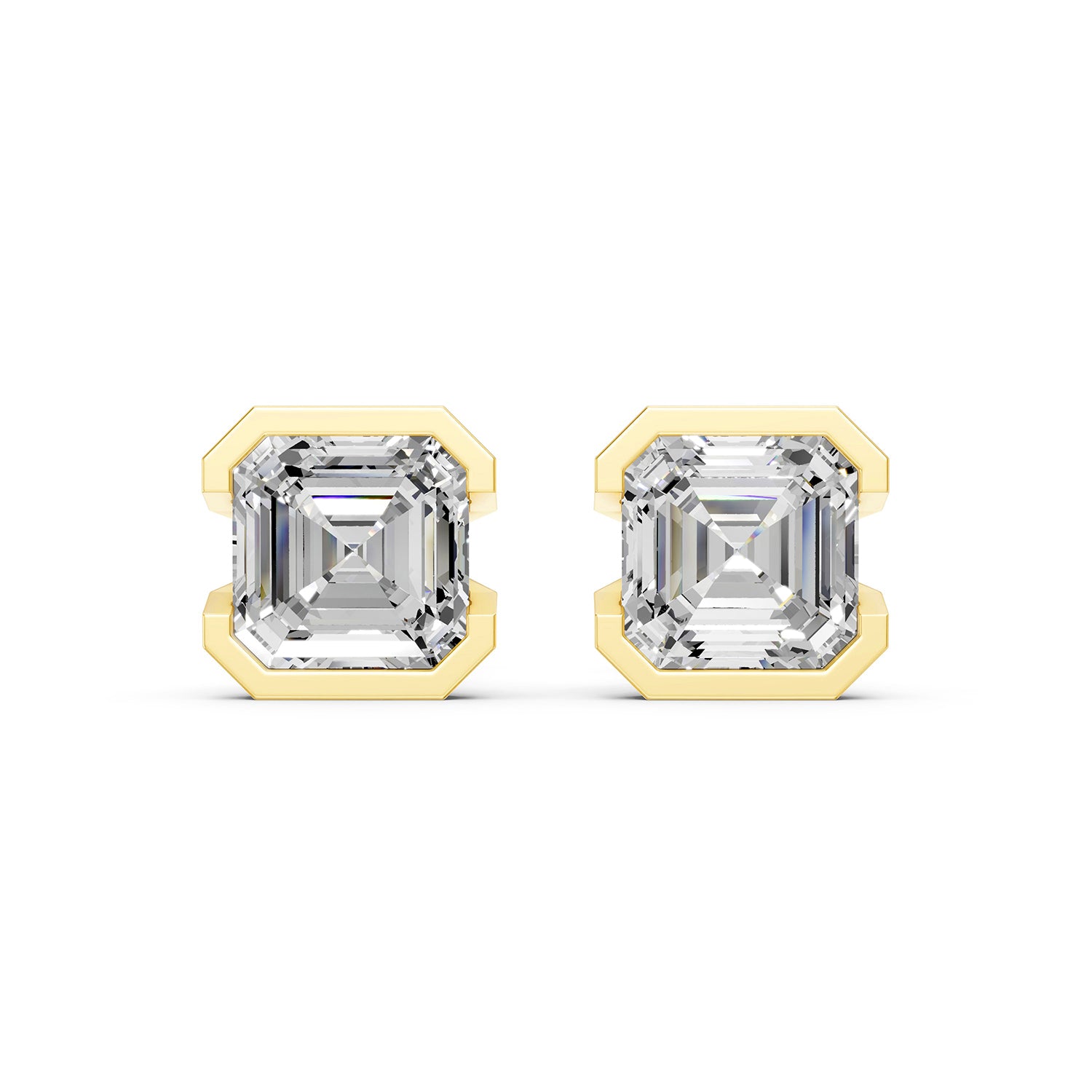Emerald Cut Lab-Grown Diamond Stud Earrings