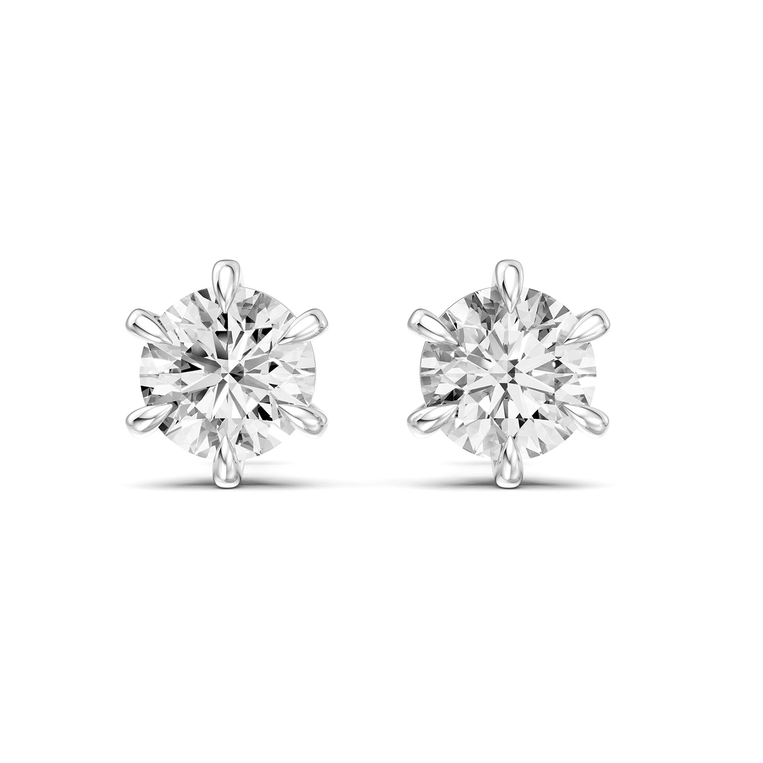 Round Brilliant Lab-Grown Diamond Stud Earrings