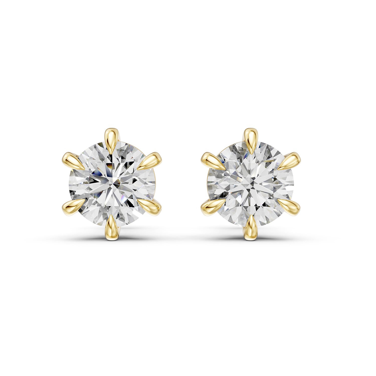 Round Brilliant Lab-Grown Diamond Stud Earrings