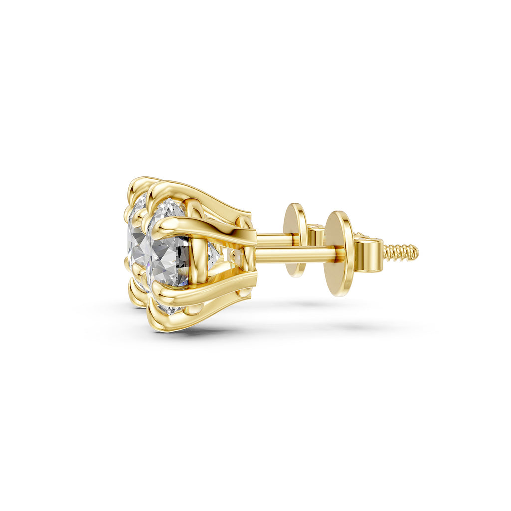 Round Brilliant Lab-Grown Diamond Stud Earrings
