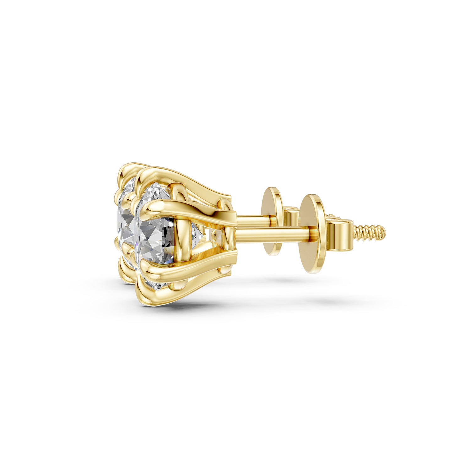 Round Brilliant Lab-Grown Diamond Stud Earrings