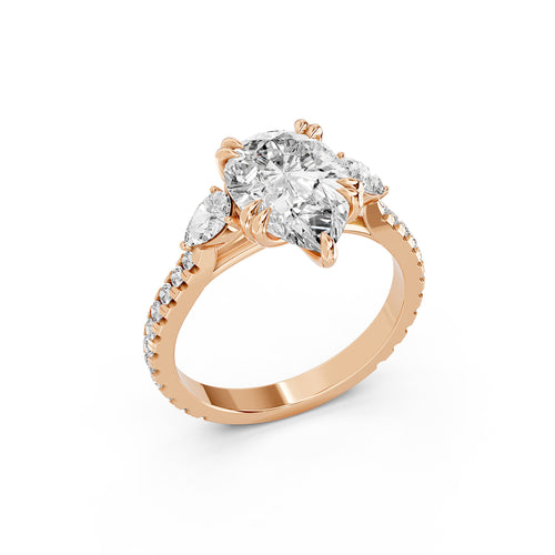 ear Shape Lab-Grown Diamond Engagement Ring