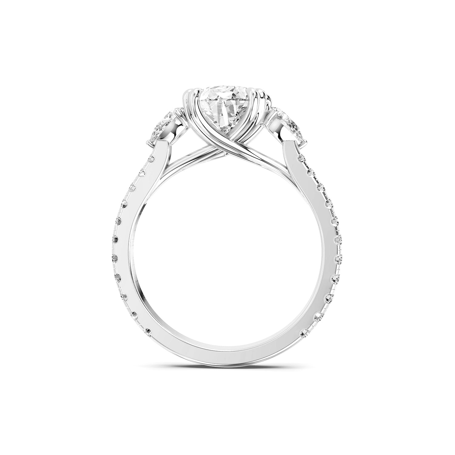 ear Shape Lab-Grown Diamond Engagement Ring