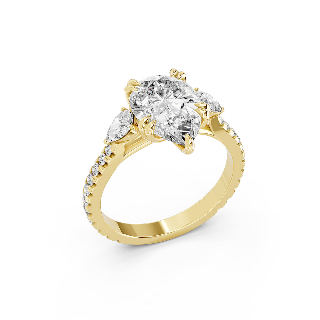 ear Shape Lab-Grown Diamond Engagement Ring
