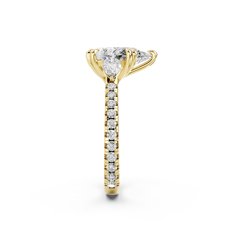ear Shape Lab-Grown Diamond Engagement Ring