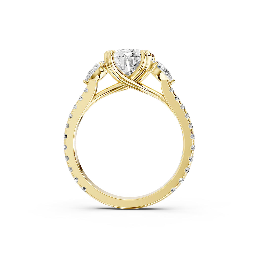 ear Shape Lab-Grown Diamond Engagement Ring