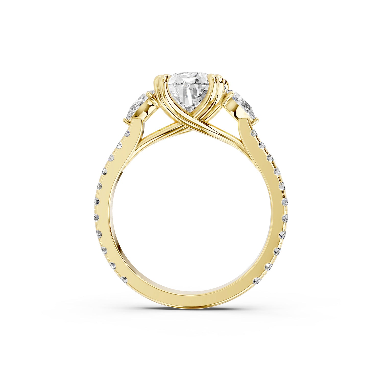 ear Shape Lab-Grown Diamond Engagement Ring
