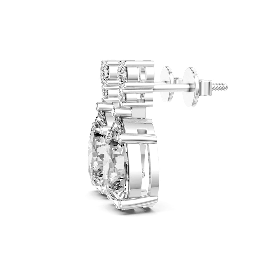 Pear-shaped lab-grown diamond drop earrings
