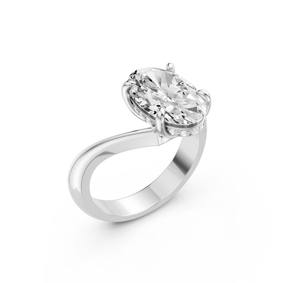 Oval Lab-Grown Diamond Solitaire Ring