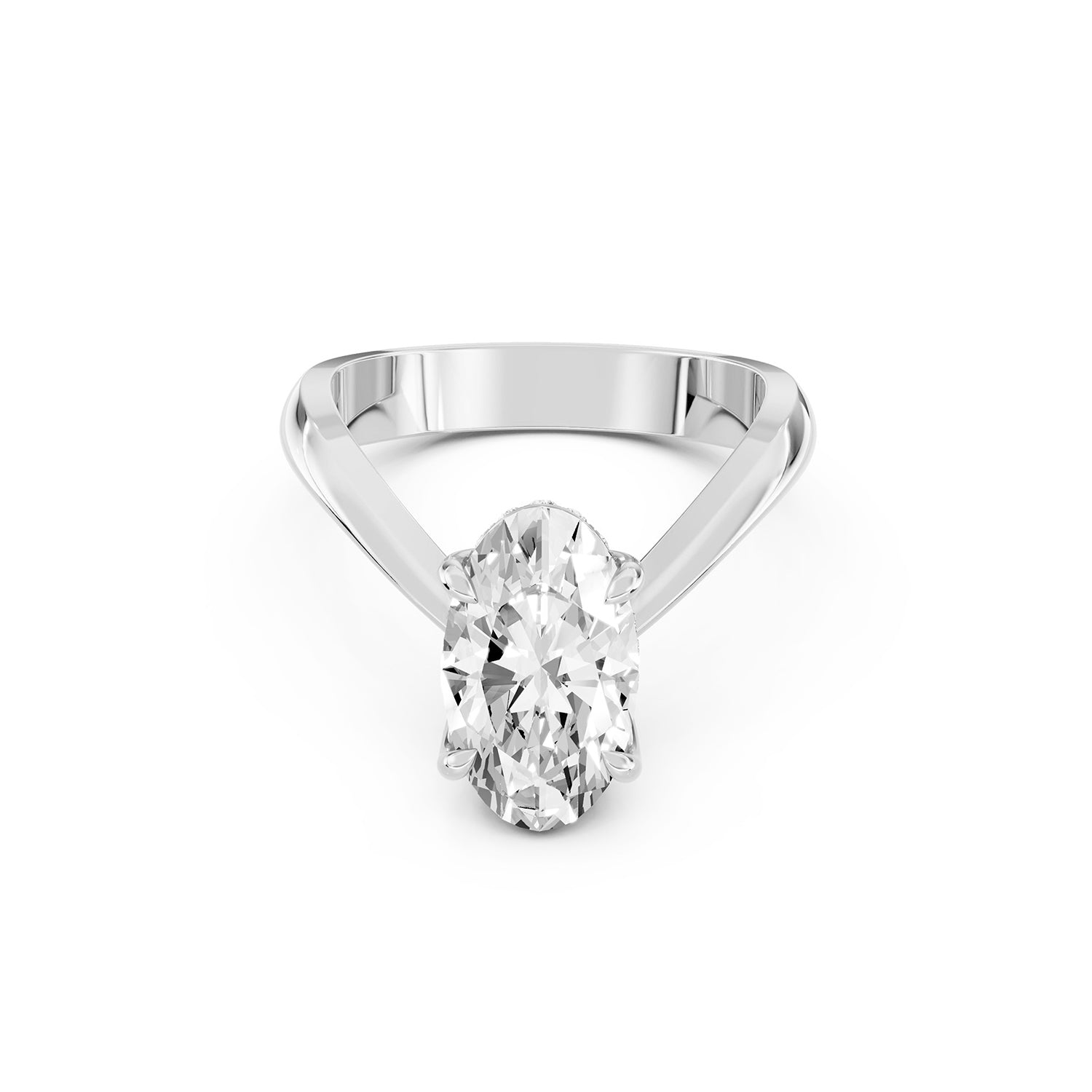 Oval Lab-Grown Diamond Solitaire Ring