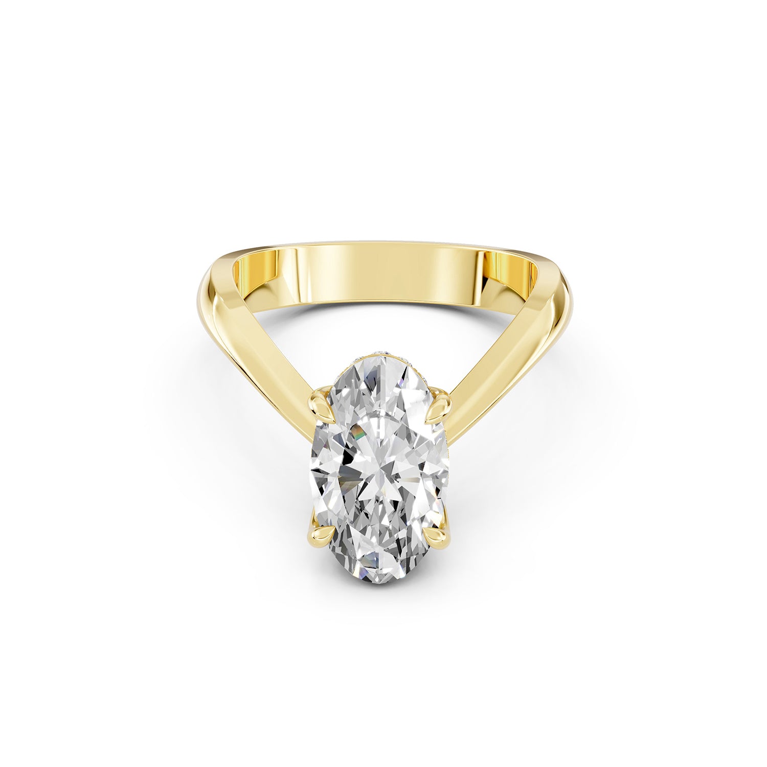 Oval Lab-Grown Diamond Solitaire Ring
