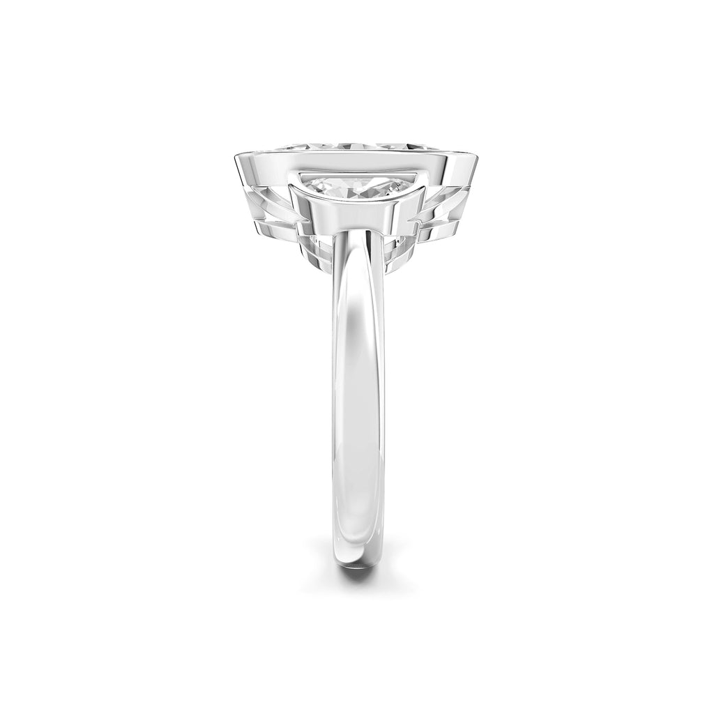 Oval Cut Lab-Grown Diamond Three-Stone Ring
