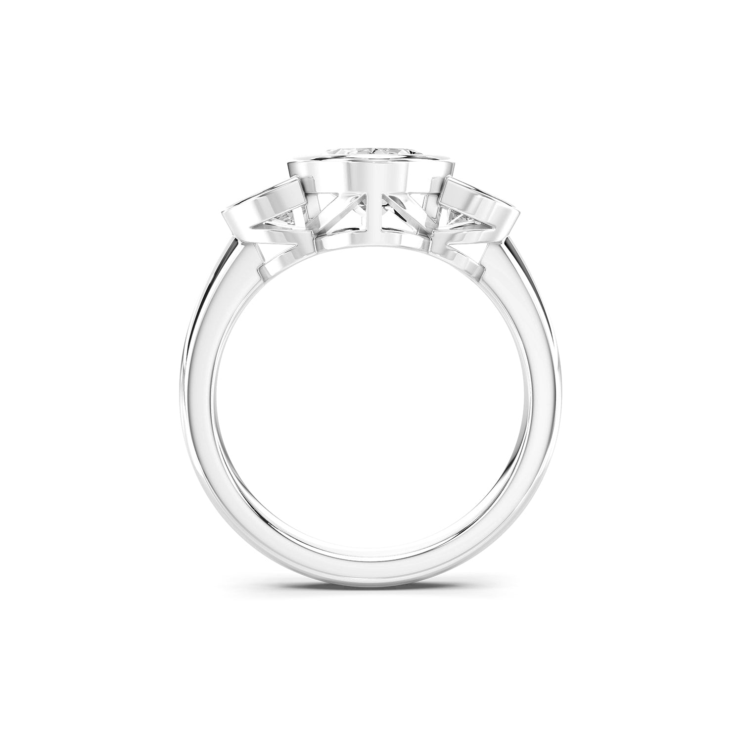 Oval Cut Lab-Grown Diamond Three-Stone Ring