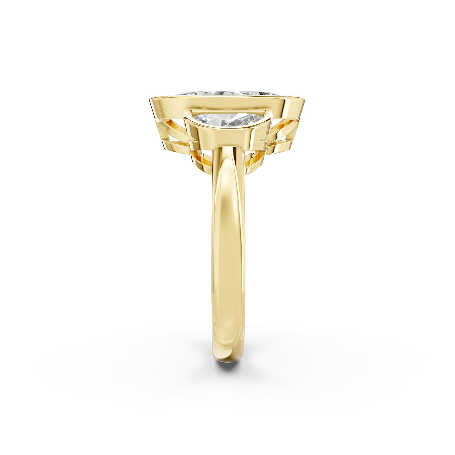 Oval Cut Lab-Grown Diamond Three-Stone Ring