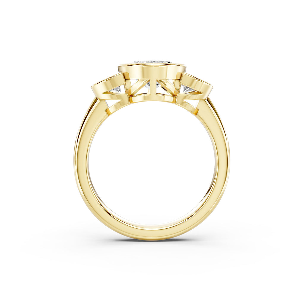 Oval Cut Lab-Grown Diamond Three-Stone Ring
