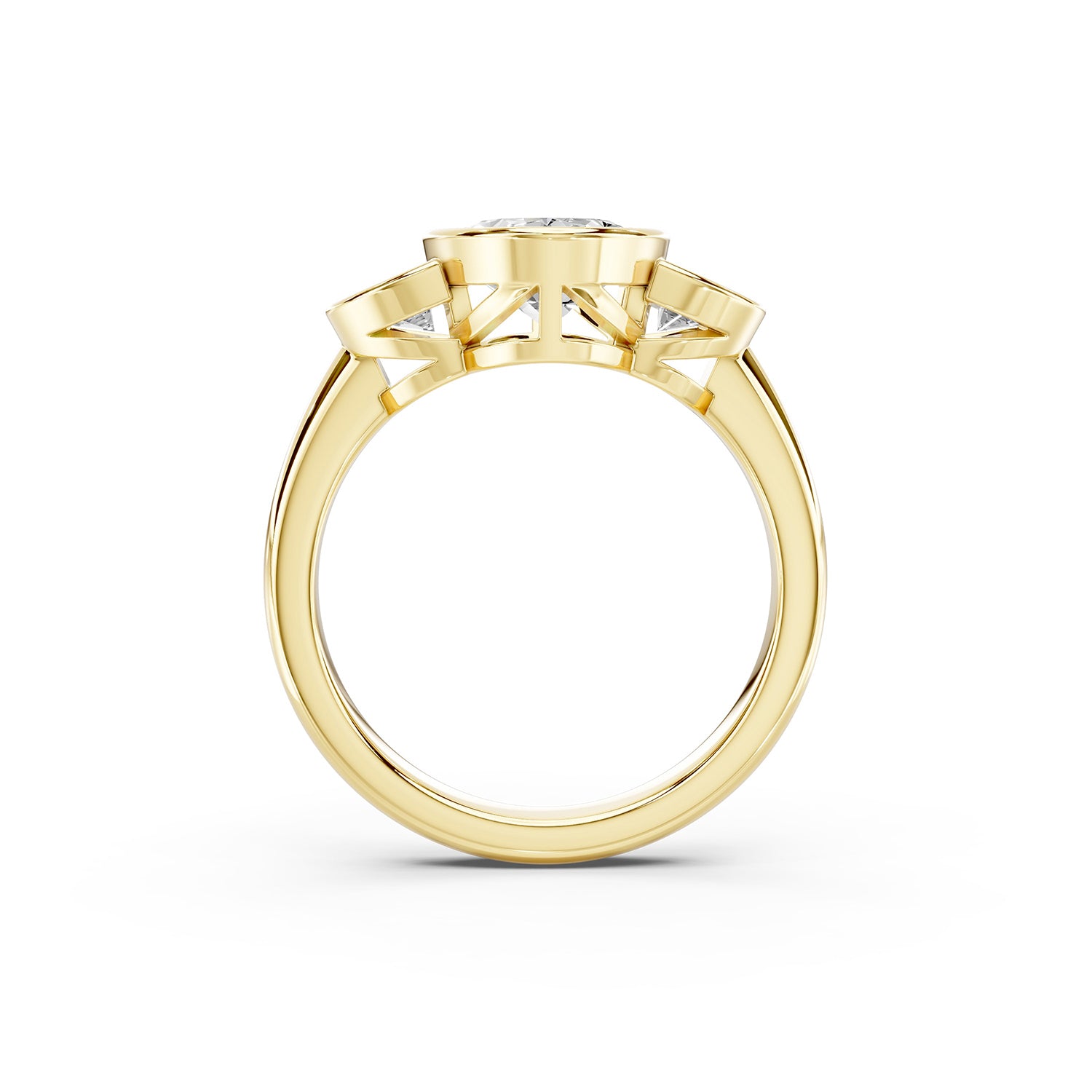 Oval Cut Lab-Grown Diamond Three-Stone Ring