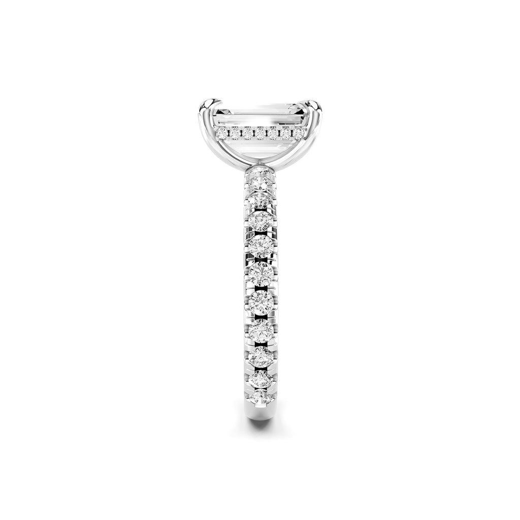 Emerald Cut Lab-Grown Diamond Engagement Ring