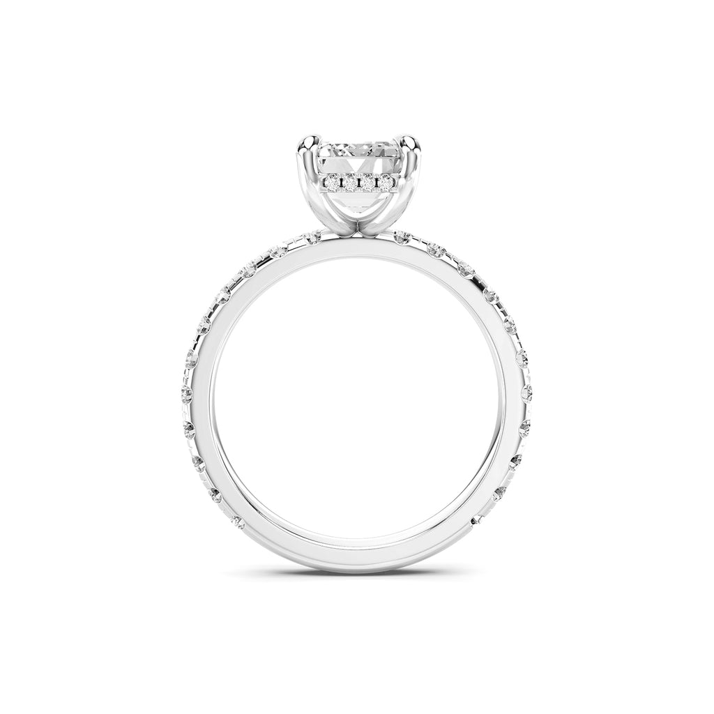 Emerald Cut Lab-Grown Diamond Engagement Ring