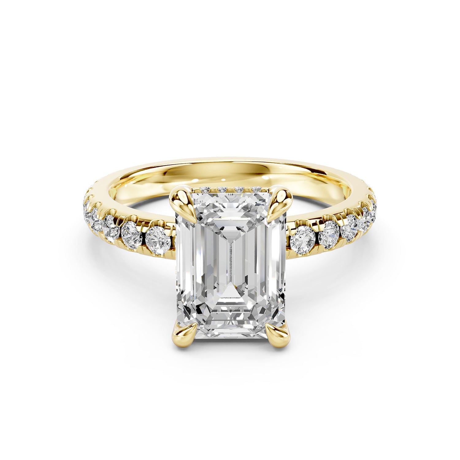 Emerald Cut Lab-Grown Diamond Engagement Ring