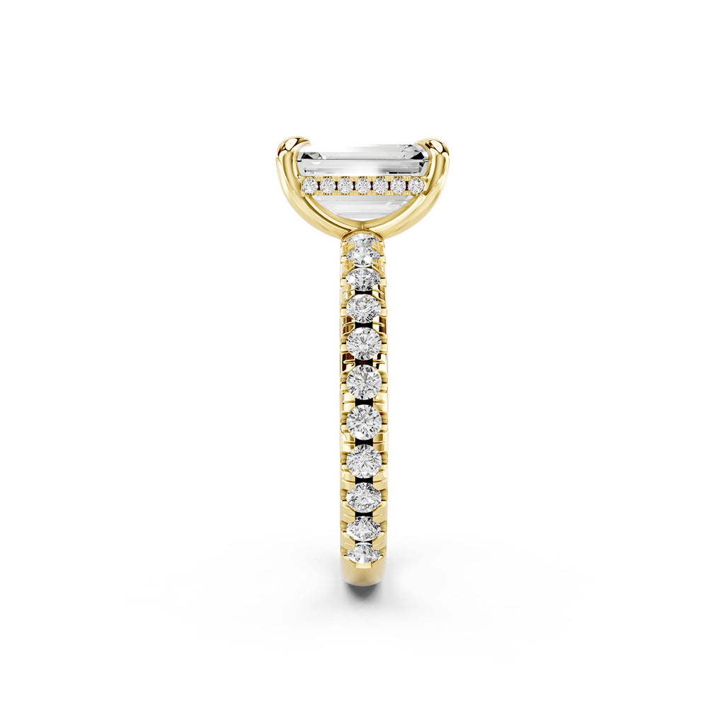 Emerald Cut Lab-Grown Diamond Engagement Ring