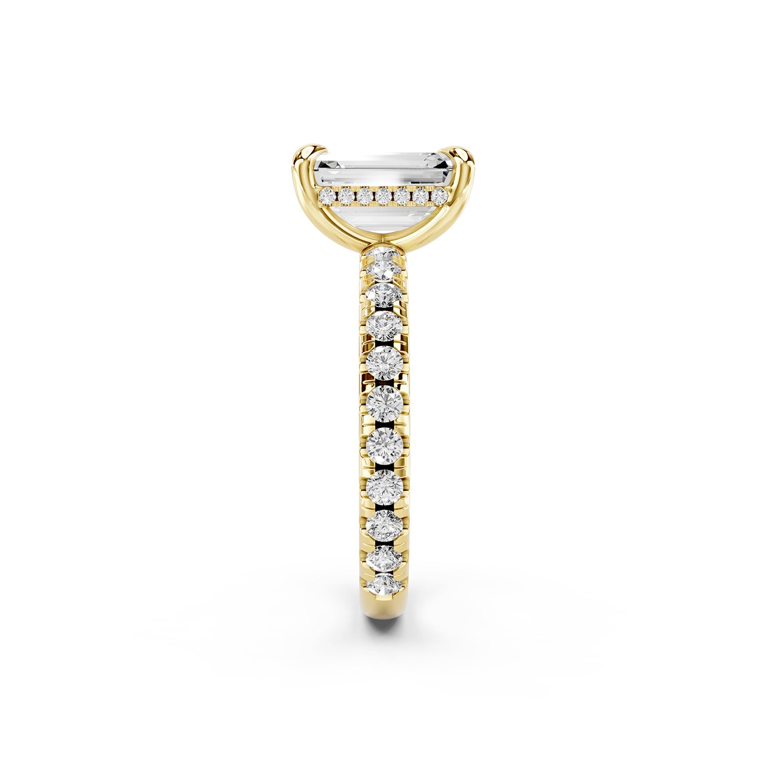 Emerald Cut Lab-Grown Diamond Engagement Ring