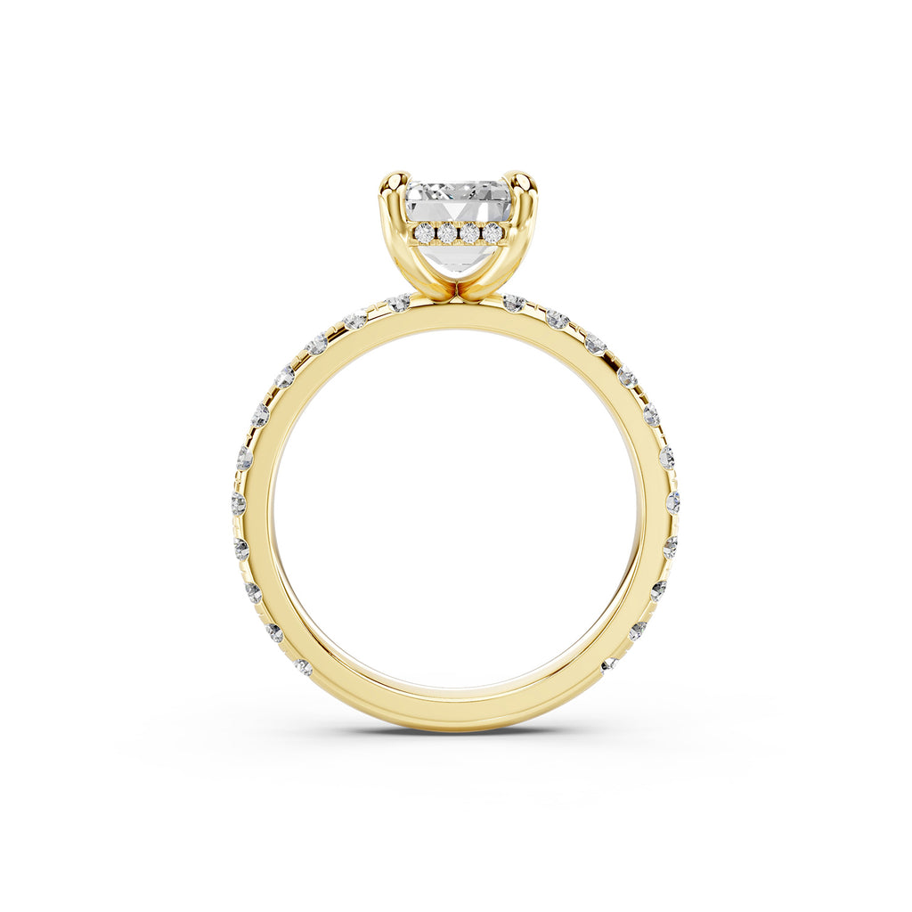 Emerald Cut Lab-Grown Diamond Engagement Ring