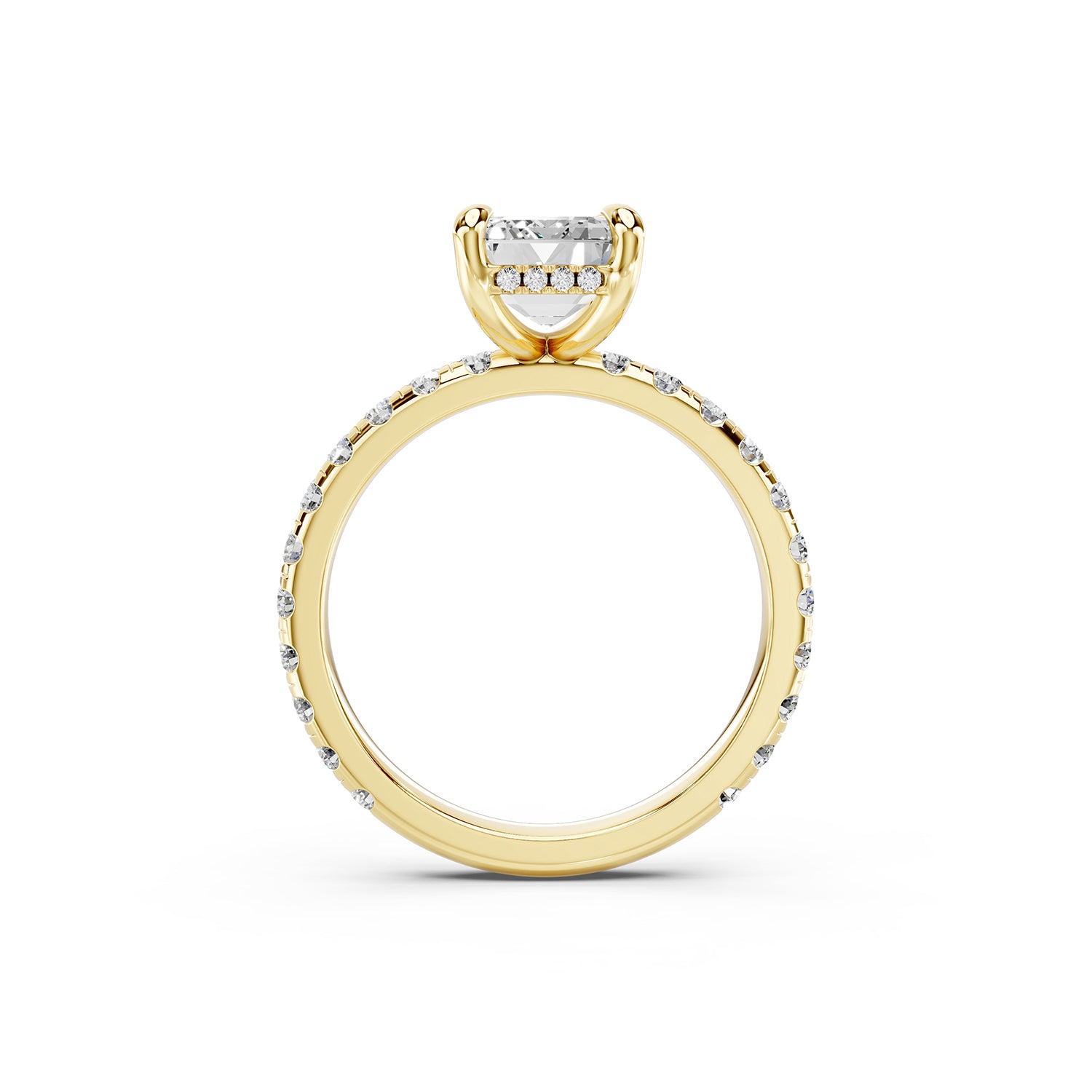 Emerald Cut Lab-Grown Diamond Engagement Ring