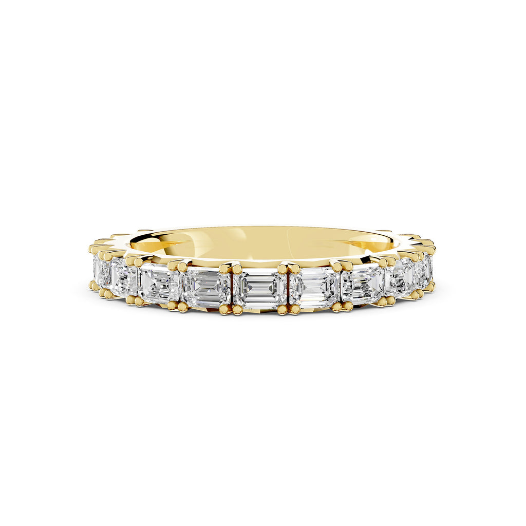 Emerald Cut Lab-Grown Diamond Half Eternity Ring