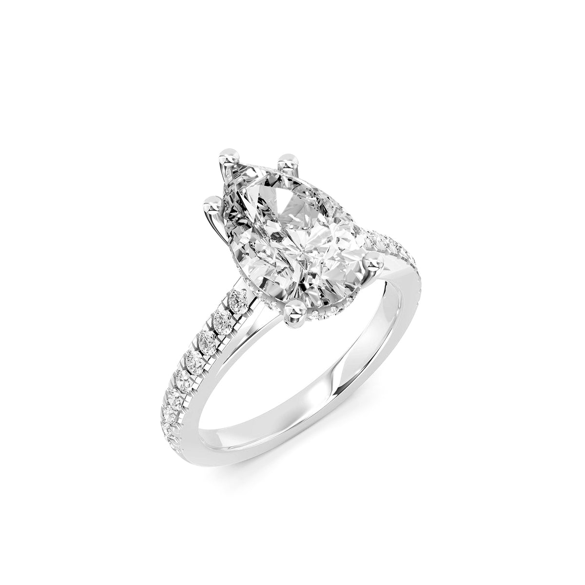 Pear Cut Lab-Grown Diamond Solitaire Ring