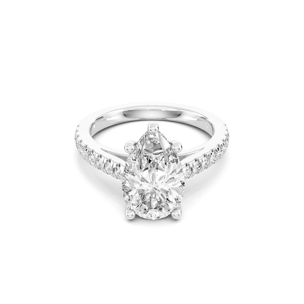 Pear Cut Lab-Grown Diamond Solitaire Ring