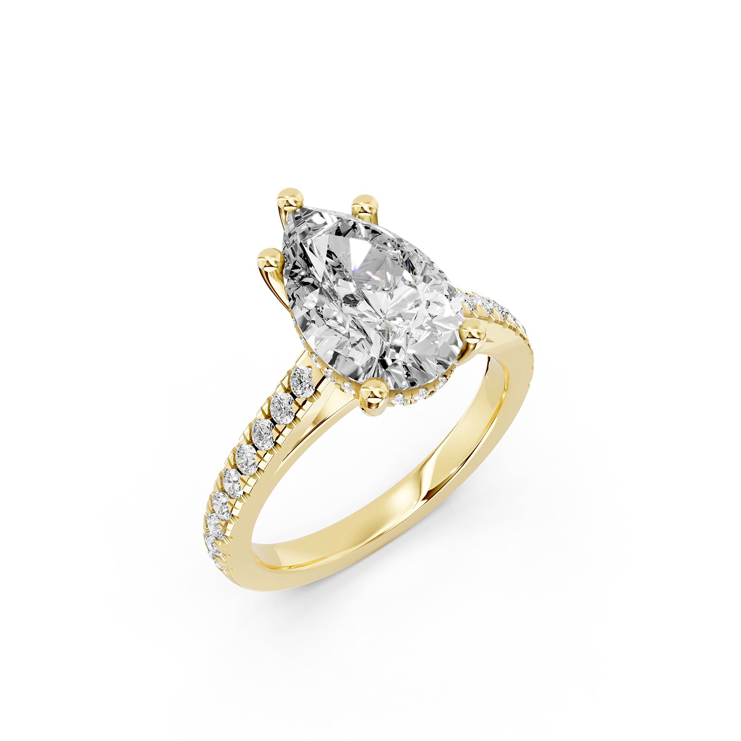 Pear Cut Lab-Grown Diamond Solitaire Ring