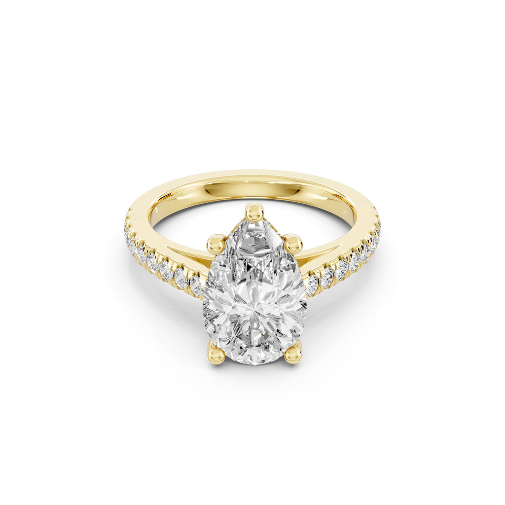 Pear Cut Lab-Grown Diamond Solitaire Ring