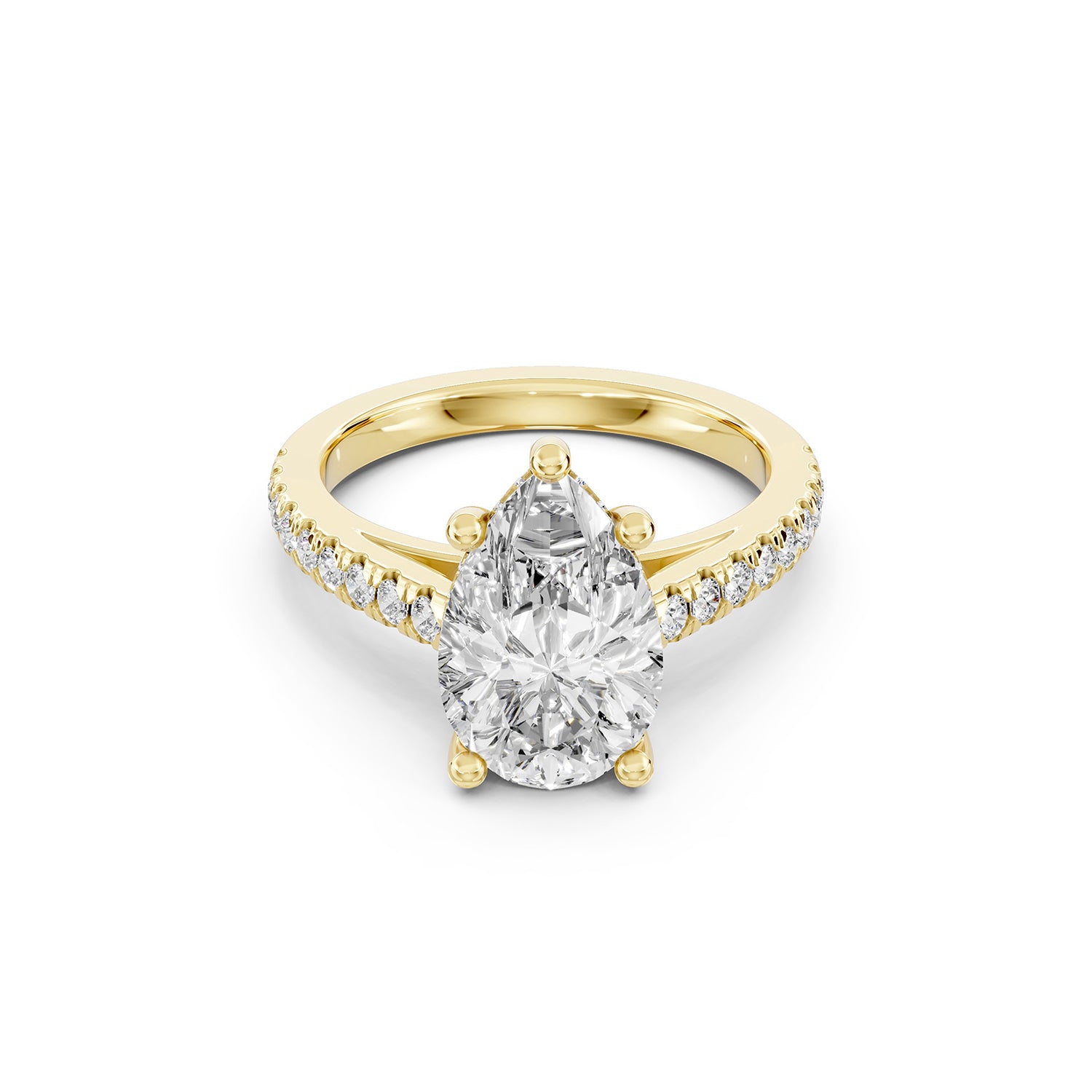Pear Cut Lab-Grown Diamond Solitaire Ring