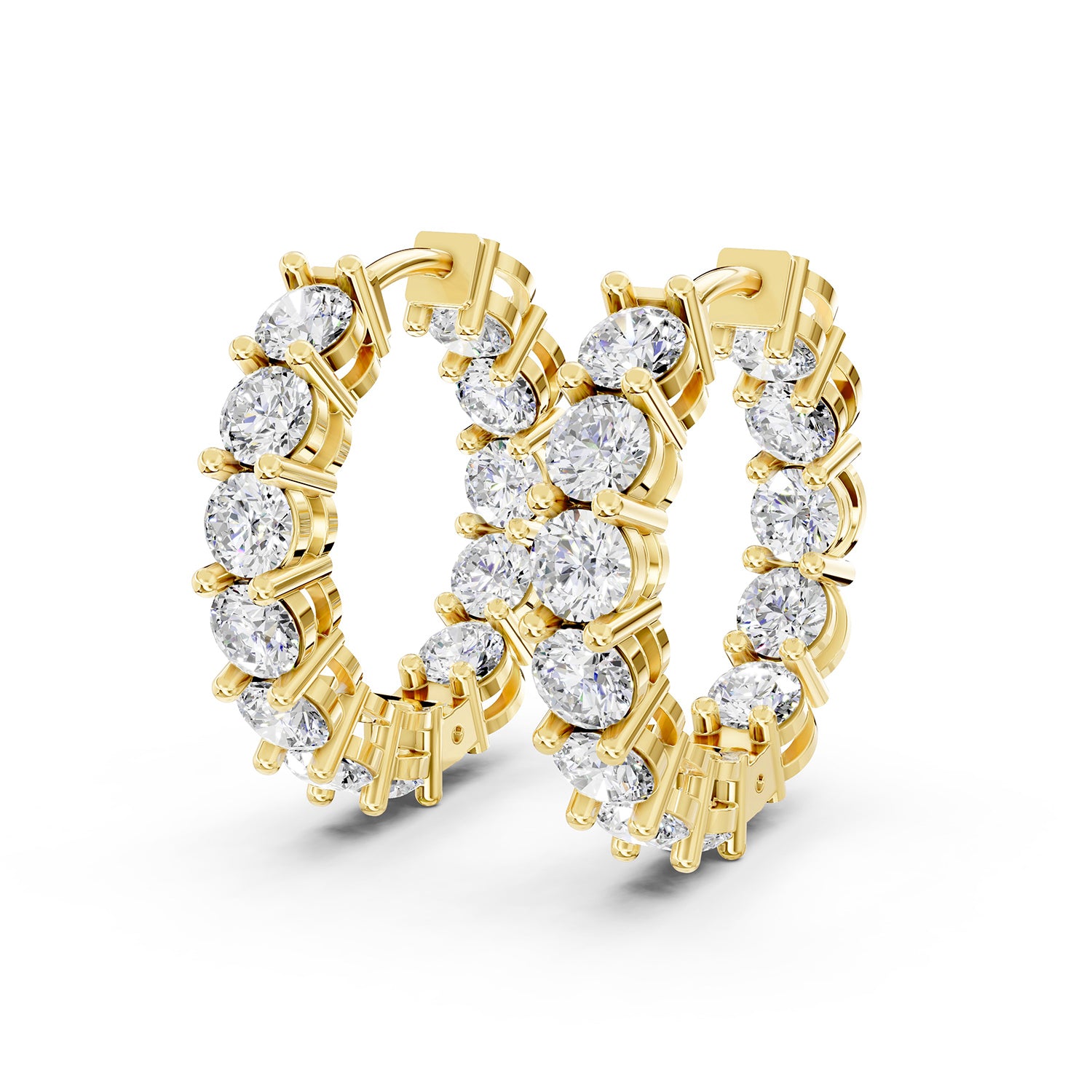 Inside-Out Diamond Hoop Earrings