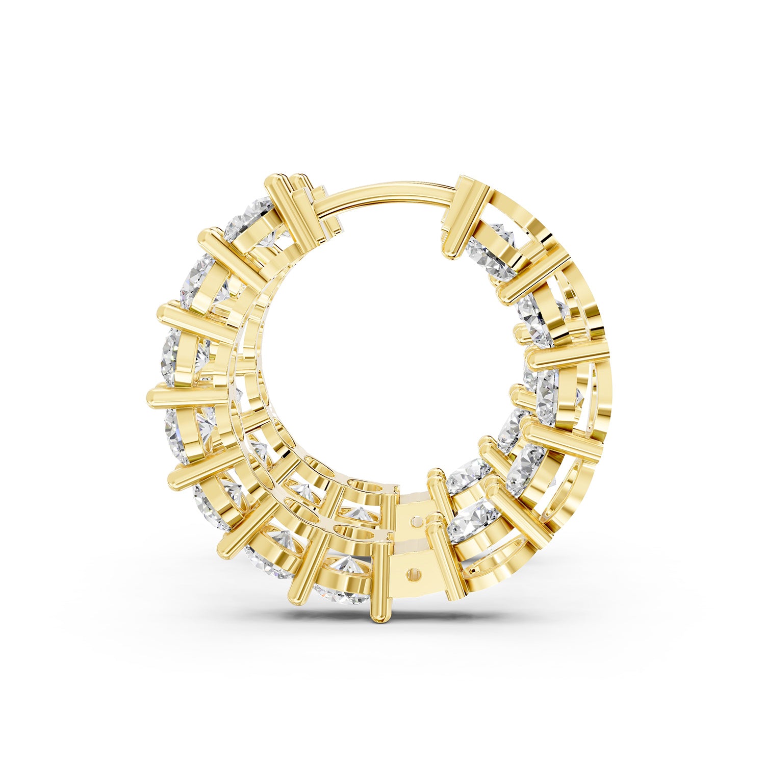 Inside-Out Diamond Hoop Earrings
