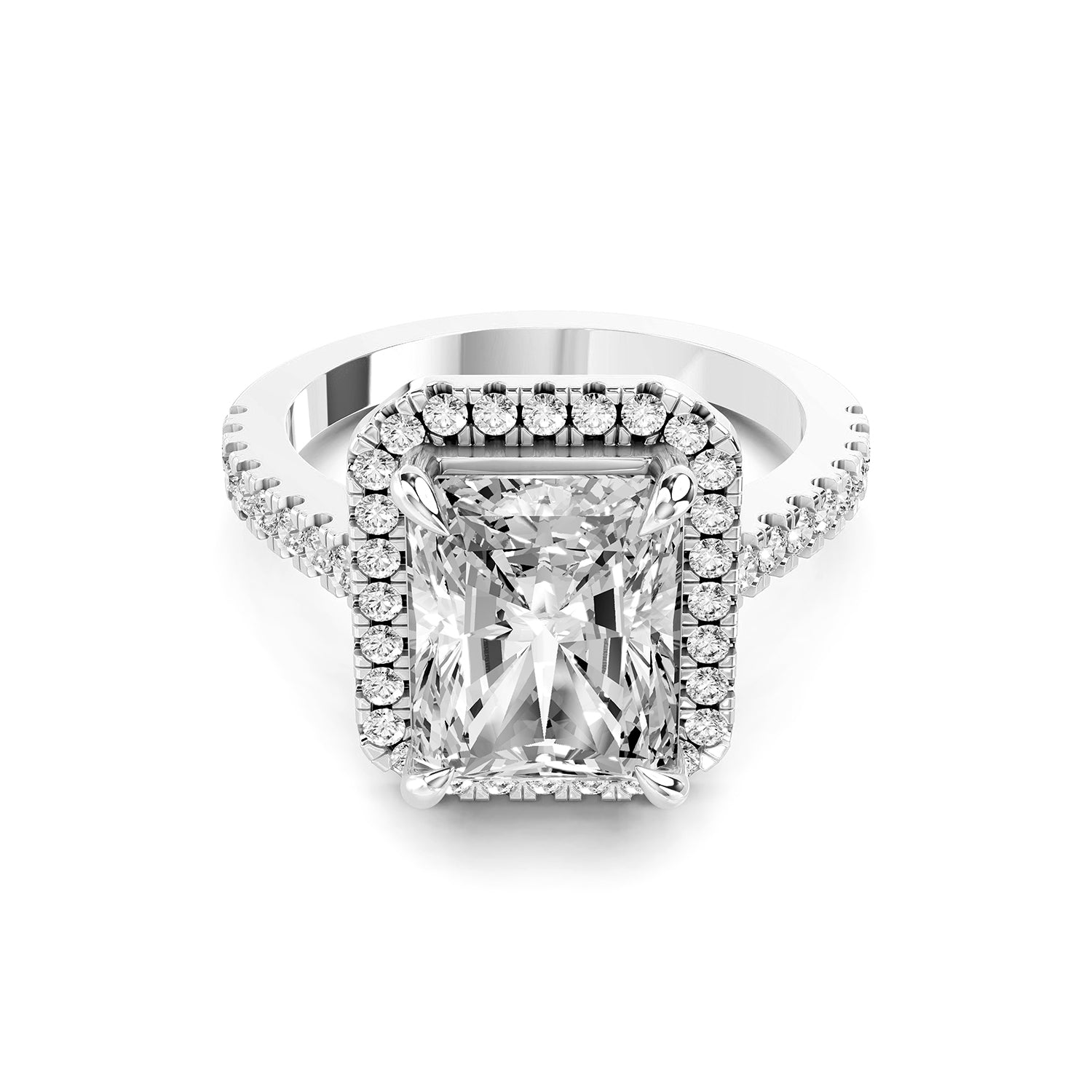 Radiant Cut Lab-Grown Diamond Halo Ring