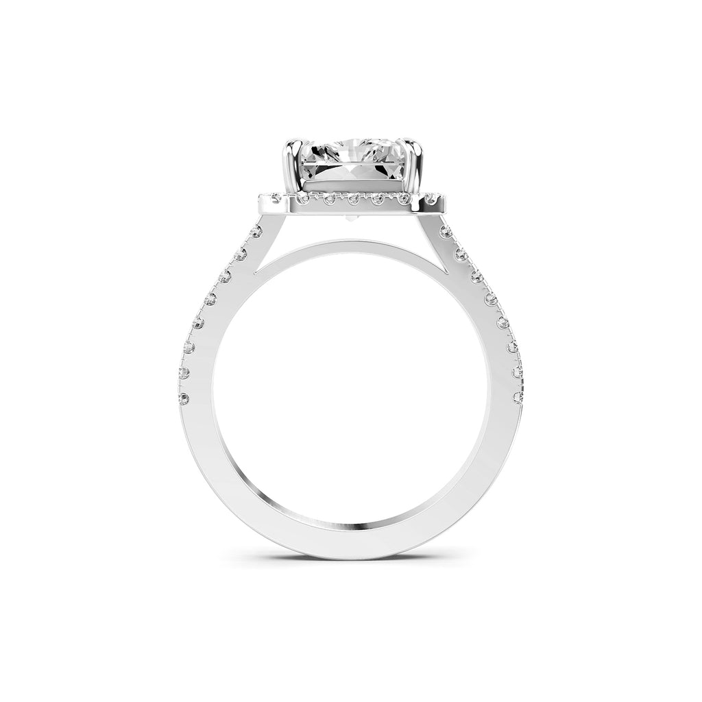 Radiant Cut Lab-Grown Diamond Halo Ring