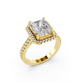 Radiant Cut Lab-Grown Diamond Halo Ring