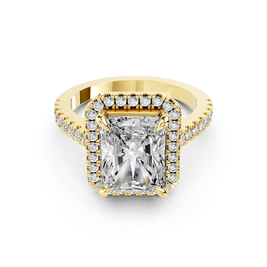 Radiant Cut Lab-Grown Diamond Halo Ring