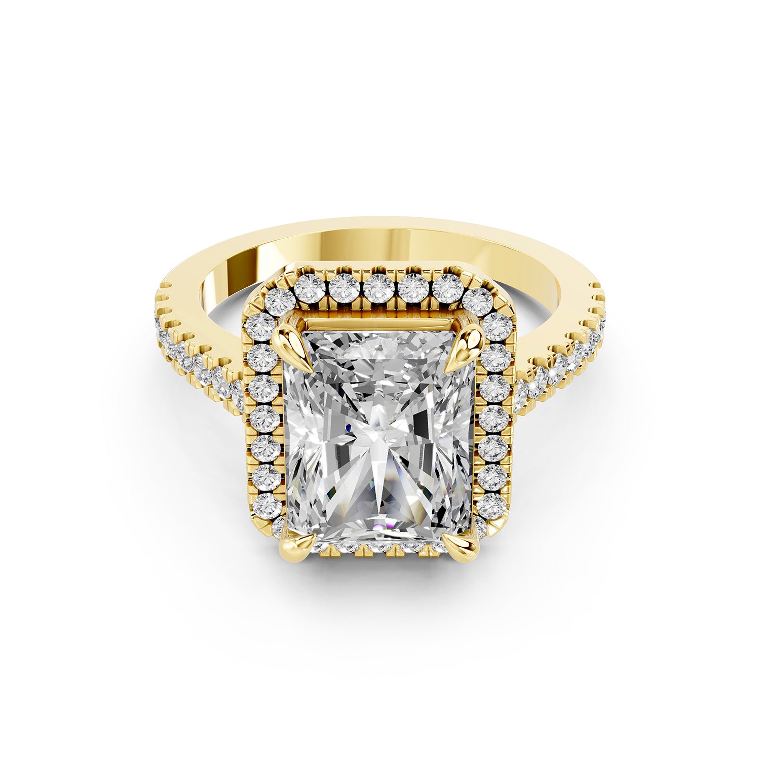 Radiant Cut Lab-Grown Diamond Halo Ring