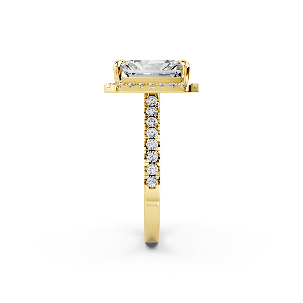 Radiant Cut Lab-Grown Diamond Halo Ring