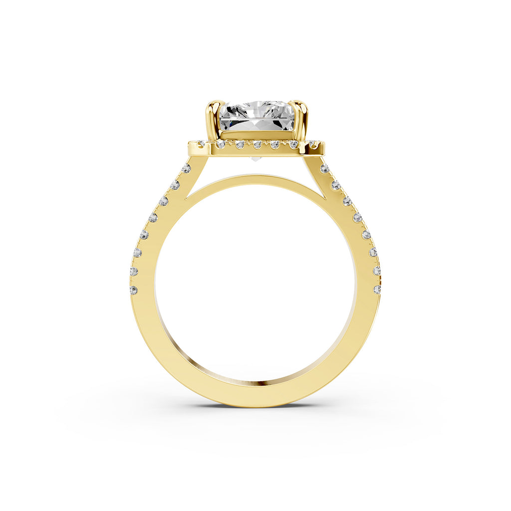 Radiant Cut Lab-Grown Diamond Halo Ring