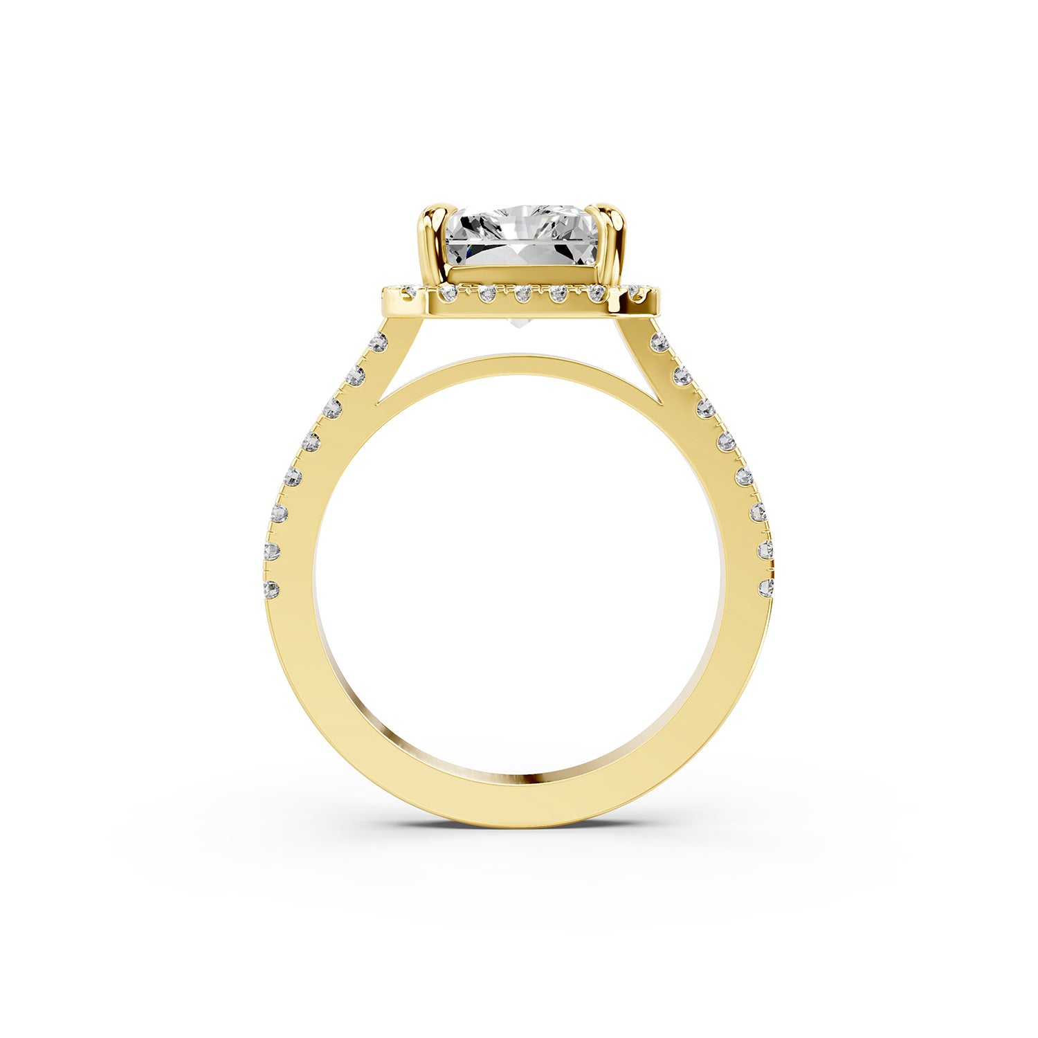 Radiant Cut Lab-Grown Diamond Halo Ring