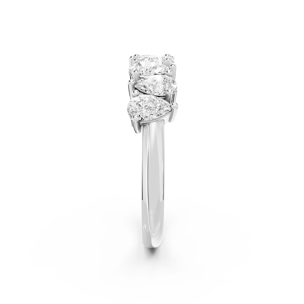 Pear Cut Lab-Grown Diamond Band Ring