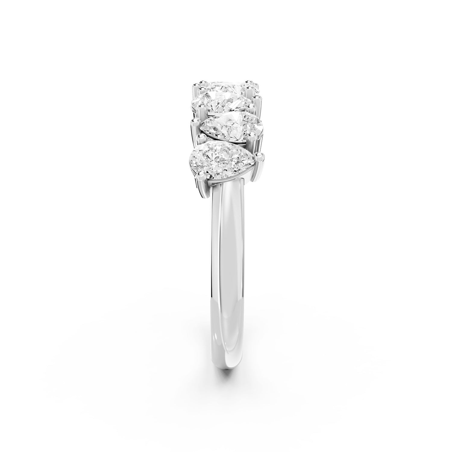 Pear Cut Lab-Grown Diamond Band Ring
