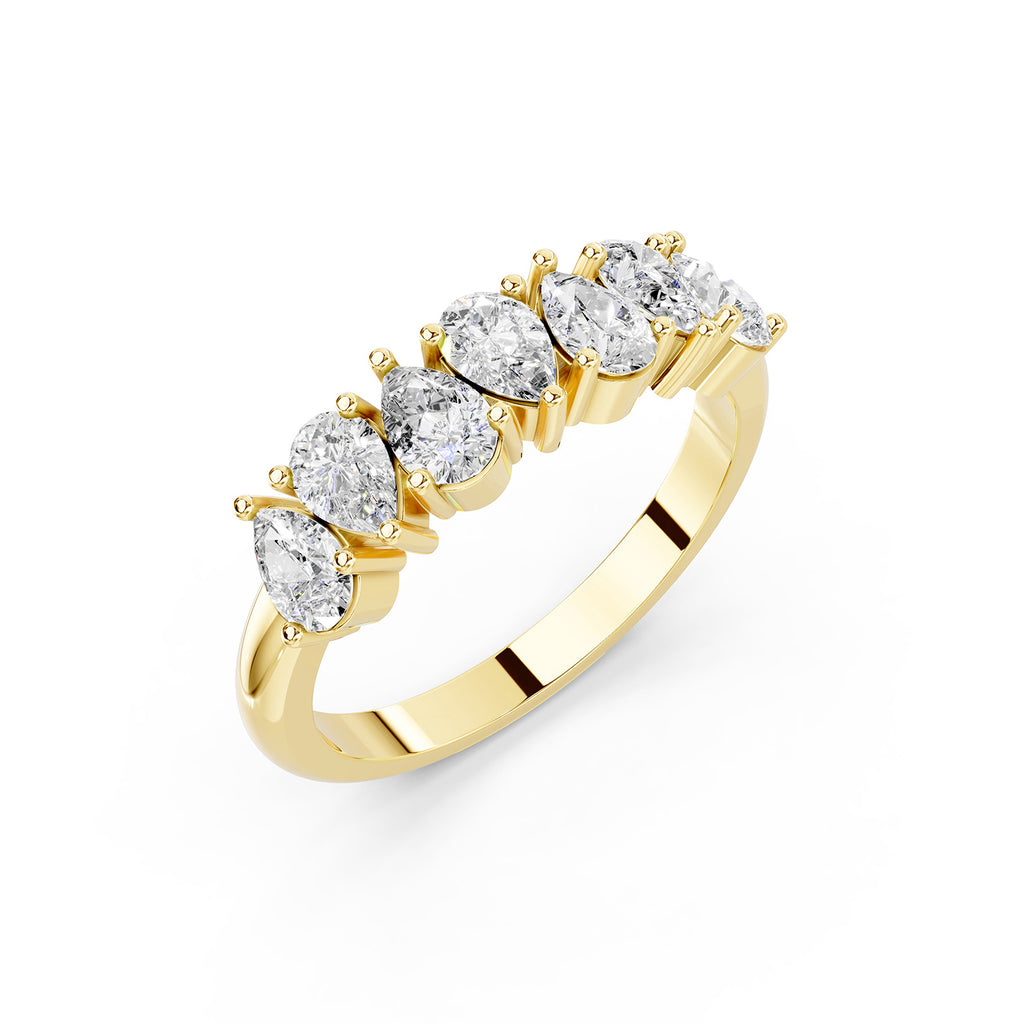 Pear Cut Lab-Grown Diamond Band Ring