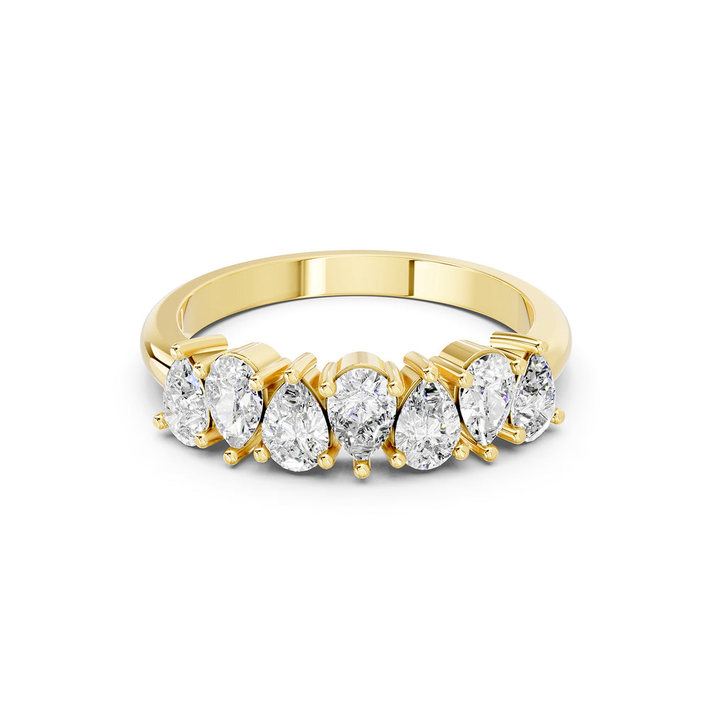 Pear Cut Lab-Grown Diamond Band Ring