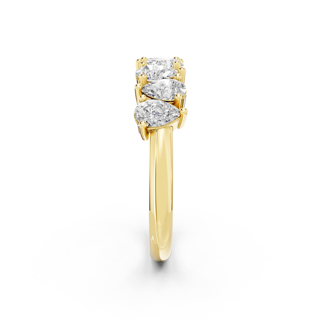 Pear Cut Lab-Grown Diamond Band Ring