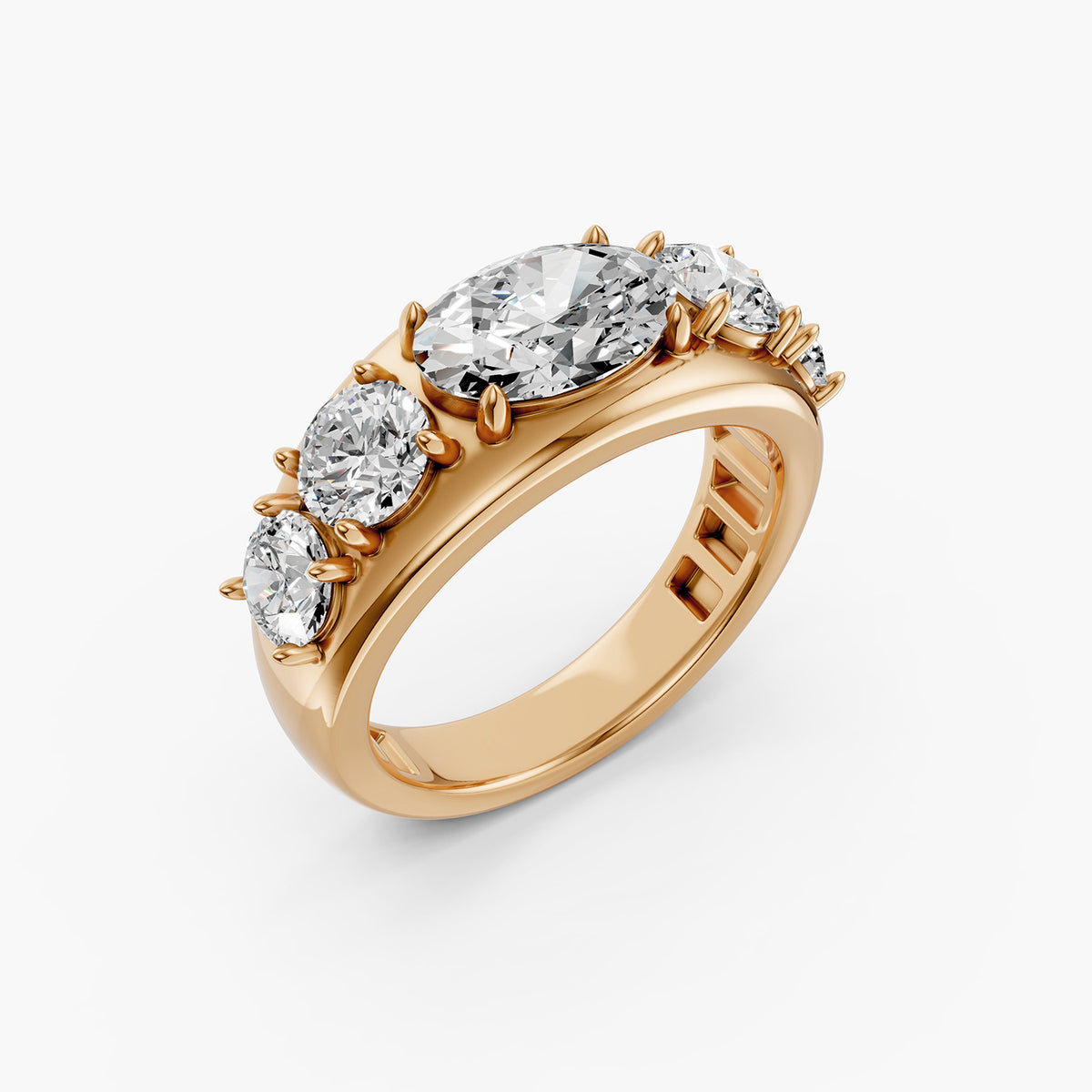OVAL Cut Multi-Stone Lab-Grown Diamond Ring