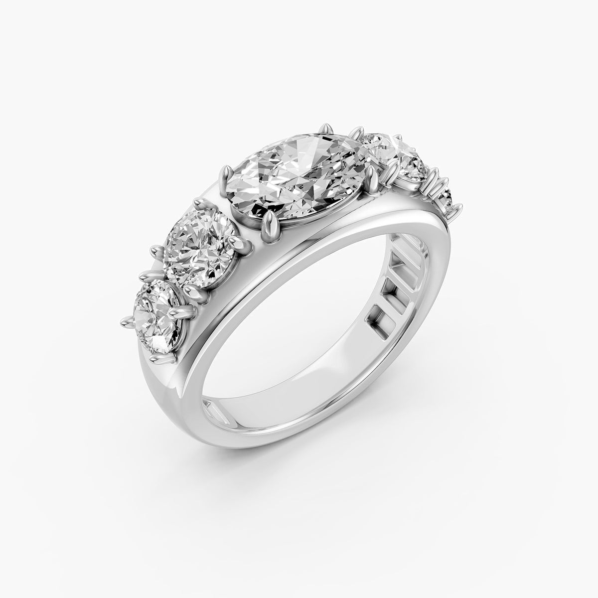OVAL Cut Multi-Stone Lab-Grown Diamond Ring